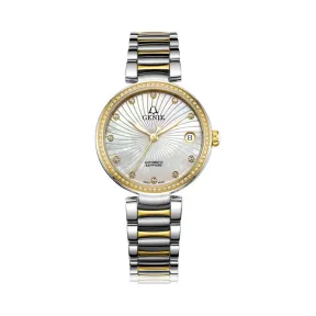 爵尼/Genie 梵之韵系列 316L精钢 33mm 自动机械机芯 女表 GNQ-T1847L-ADG