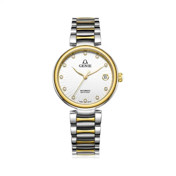 爵尼/Genie 梵之韵系列 316L精钢 33mm 自动机械机芯 女表 GNQ-T1847L-AG
