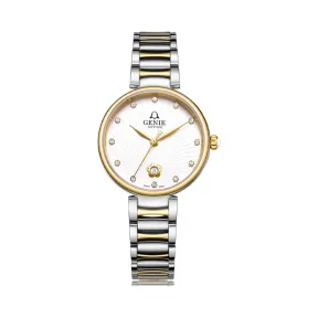 爵尼/Genie 梵之韵系列 316L精钢 30mm 石英机芯 女表 GNQ-T1847L-QGW