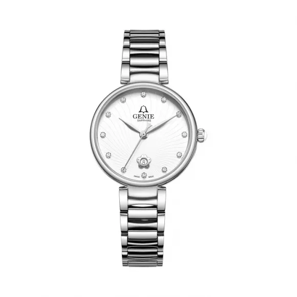 爵尼/Genie 梵之韵系列 316L精钢 30mm 石英机芯 女表 GNQ-T1847L-QW