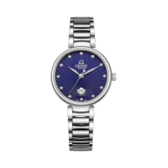 爵尼/Genie 梵之韵系列 316L精钢 30mm 石英机芯 女表 GNQ-T1847L-QWL