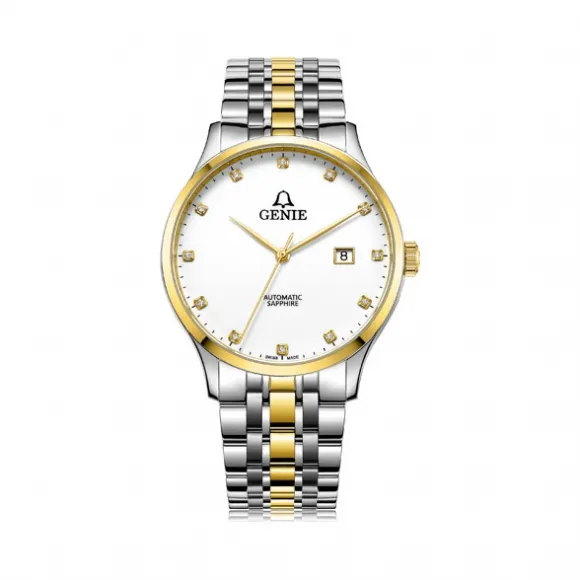 爵尼/Genie 布莱特系列 316L精钢 41mm 自动机械机芯 男表 GNQ-T1850M-AGW