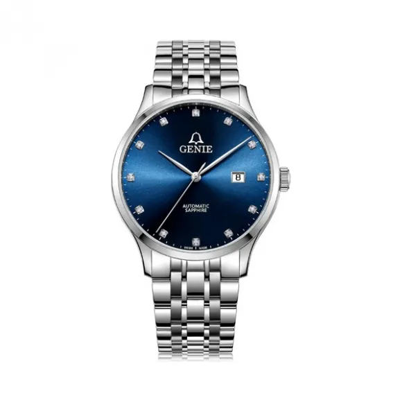 爵尼/Genie 布莱特系列 316L精钢 41mm 自动机械机芯 男表 GNQ-T1850M-AWL