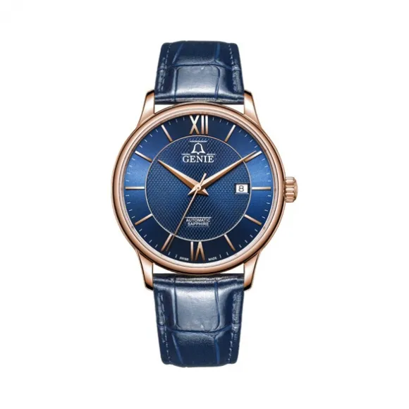 爵尼/Genie 普雷斯登系列 316L精钢 41mm 自动机械机芯 男表 GNQ-T1851M-LRL
