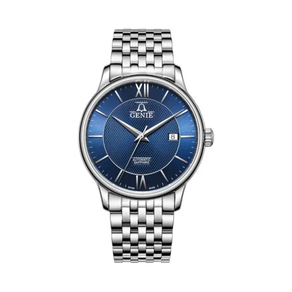 爵尼/Genie 普雷斯登系列 316L精钢 41mm 自动机械机芯 男表 GNQ-T1851M-WL