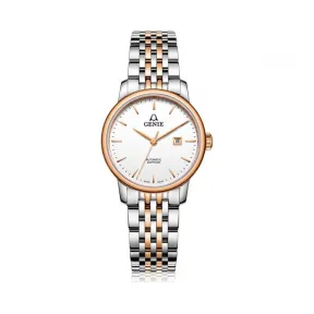 爵尼/Genie 睿丽雅系列 316L精钢 30mm 自动机械机芯 女表 GNQ-T1852L-ARW