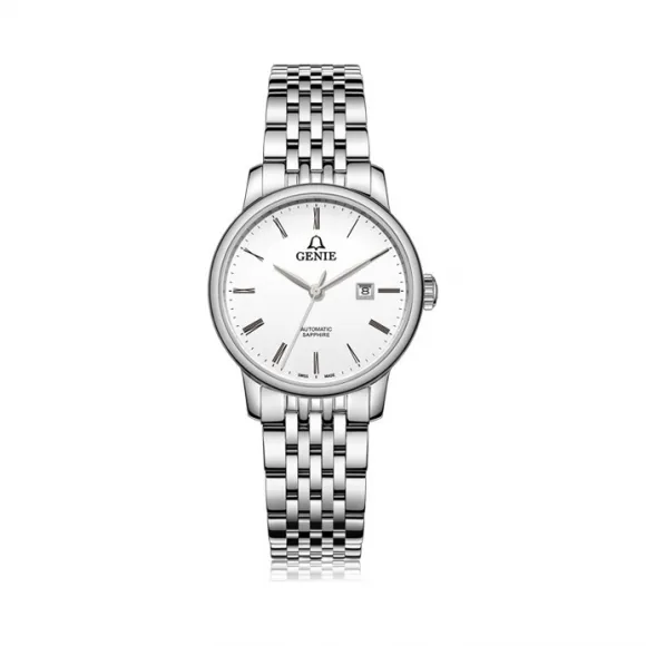 爵尼/Genie 睿丽雅系列 316L精钢 30mm 自动机械机芯 女表 GNQ-T1852L-AWP