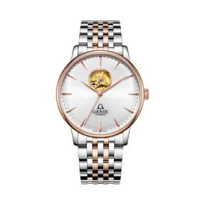 爵尼/Genie 罗贝撒系列 316L精钢 41mm 自动机械机芯 男表 GNQ-T1855M-ARW-H