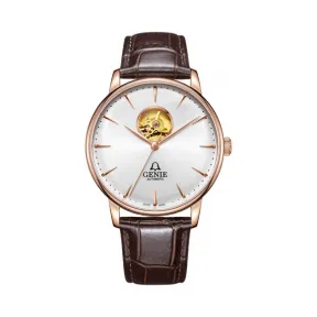 爵尼/Genie 罗贝撒系列 316L精钢 41mm 自动机械机芯 男表 GNQ-T1855M-LARW-H