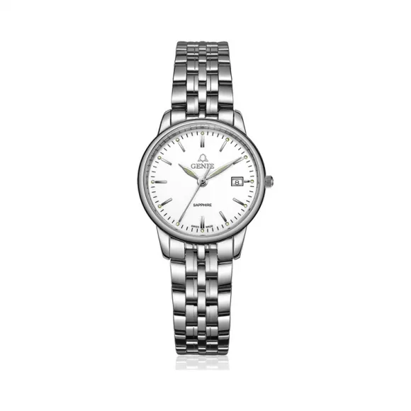 爵尼/Genie 真情系列 316L精钢 28mm 石英机芯 女表 GNQ-T2006L-W