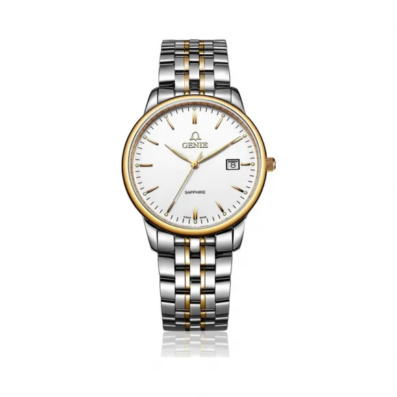 爵尼/Genie 真情系列 316L精钢 39mm 石英机芯 男表 GNQ-T2006M-G