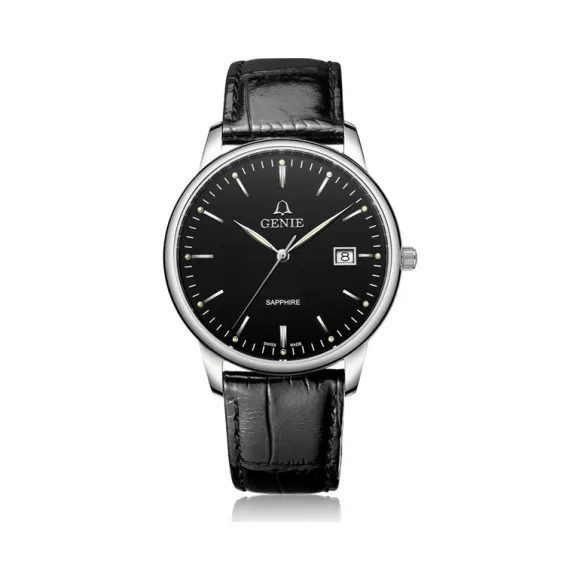 爵尼/Genie 真情系列 316L精钢 39mm 石英机芯 男表 GNQ-T2006M-LB