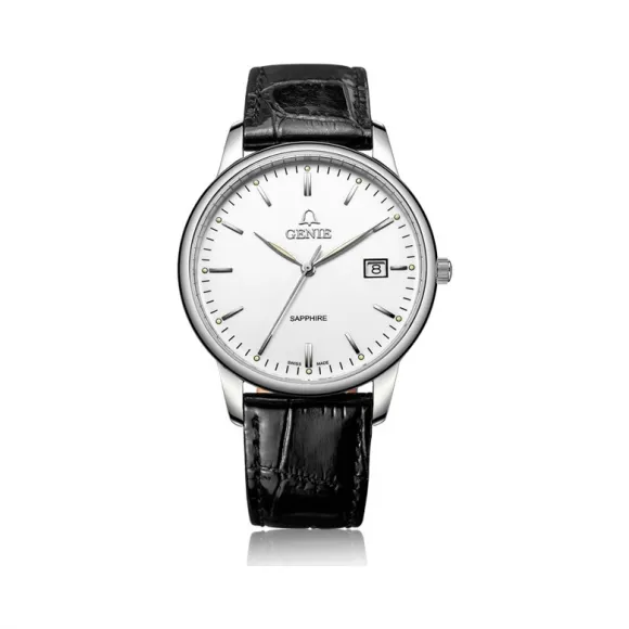 爵尼/Genie 真情系列 316L精钢 39mm 石英机芯 男表 GNQ-T2006M-LW
