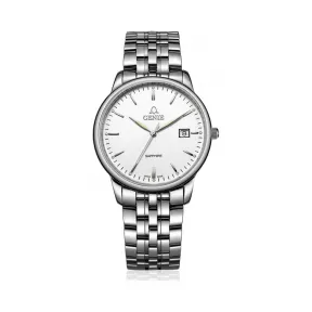 爵尼/Genie 真情系列 316L精钢 39mm 石英机芯 男表 GNQ-T2006M-W