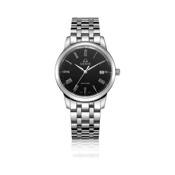 爵尼/Genie 特乐系列 316L精钢 39mm 石英机芯 男表 GNQ-T2008M-B