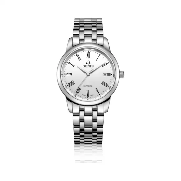 爵尼/Genie 特乐系列 316L精钢 39mm 石英机芯 男表 GNQ-T2008M-W