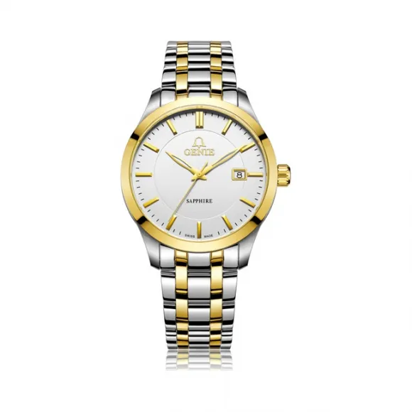 爵尼/Genie 柏斯系列 316L精钢 40mm 石英机芯 男表 GNQ-T2010M-QG