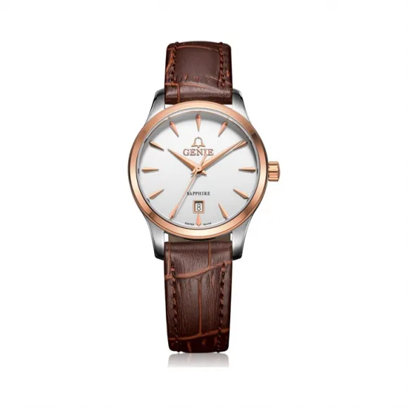 爵尼/Genie 卓林系列 316L精钢 29mm 石英机芯 女表 GNQ-T2014L-LQR