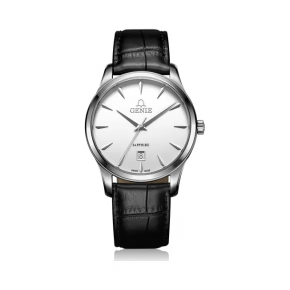 爵尼/Genie 卓林系列 316L精钢 39mm 石英机芯 男表 GNQ-T2014M-LQW