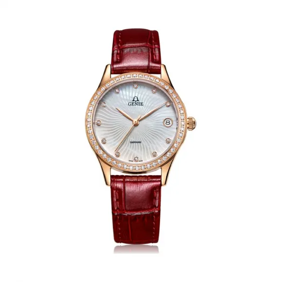 爵尼/Genie 兰惠系列 316L精钢 32mm 石英机芯 女表 GNQ-T2016L-LQRF