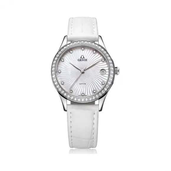 爵尼/Genie 兰惠系列 316L精钢 32mm 石英机芯 女表 GNQ-T2016L-LQW