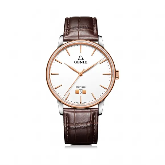 爵尼/Genie 永恒系列 316L精钢 40mm 石英机芯 男表 GNQ-T2023M-LRW