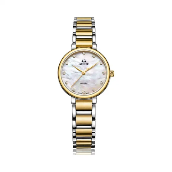 爵尼/Genie 宝丽系列 316L精钢 27mm 石英机芯 女表 GNQ-T2025L-QG