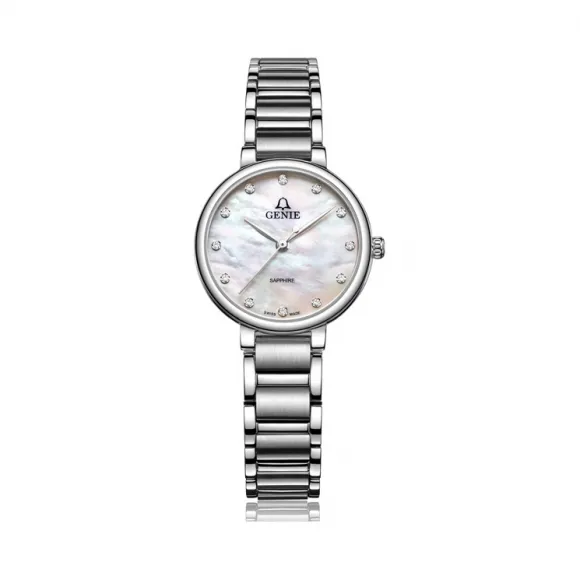 爵尼/Genie 宝丽系列 316L精钢 27mm 石英机芯 女表 GNQ-T2025L-QW