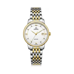 爵尼/Genie 维纳斯系列 316L精钢 29mm 石英机芯 女表 GNQ-T2027L-GW