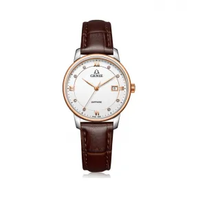 爵尼/Genie 维纳斯系列 316L精钢 29mm 石英机芯 女表 GNQ-T2027L-LRW