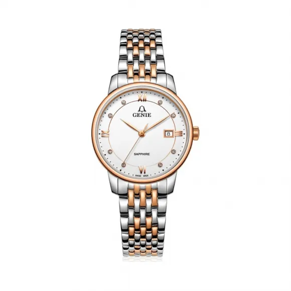 爵尼/Genie 维纳斯系列 316L精钢 29mm 石英机芯 女表 GNQ-T2027L-RW