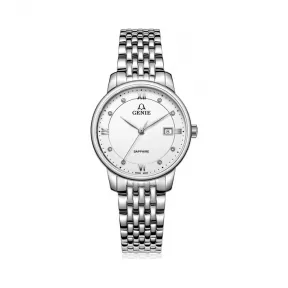 爵尼/Genie 维纳斯系列 316L精钢 29mm 石英机芯 女表 GNQ-T2027L-W