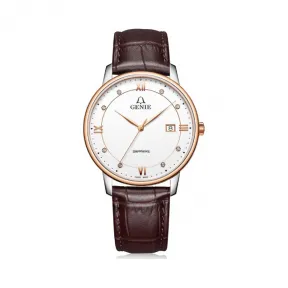 爵尼/Genie 维纳斯系列 316L精钢 40mm 石英机芯 男表 GNQ-T2027M-LRW
