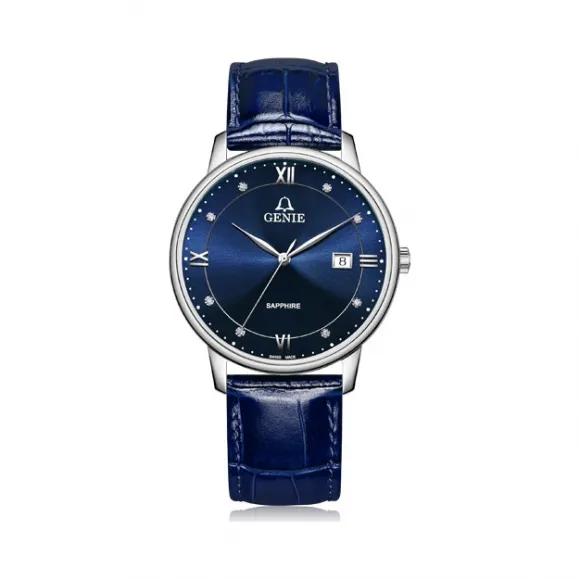 爵尼/Genie 维纳斯系列 316L精钢 40mm 石英机芯 男表 GNQ-T2027M-LWL