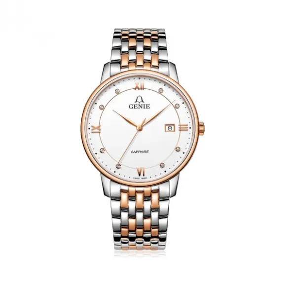 爵尼/Genie 维纳斯系列 316L精钢 40mm 石英机芯 男表 GNQ-T2027M-RW