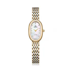爵尼/Genie 美莱系列 316L精钢 18x33mm 石英机芯 女表 GNQ-T2030L-QGW