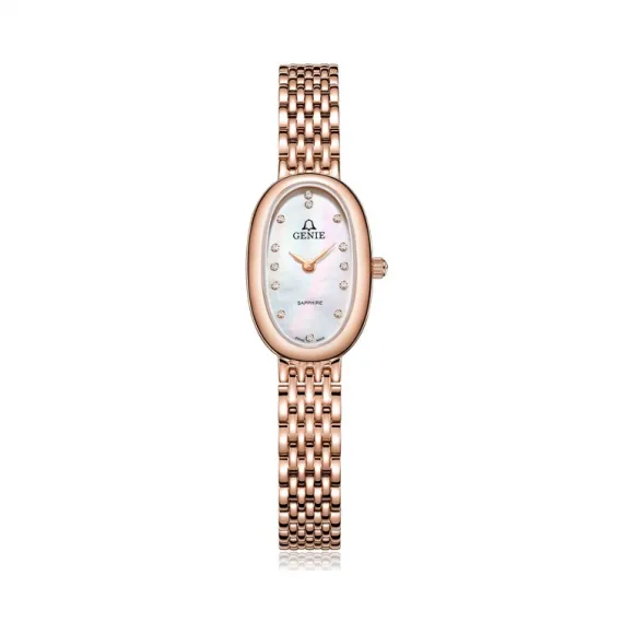 爵尼/Genie 美莱系列 316L精钢 18x33mm 石英机芯 女表 GNQ-T2030L-QR