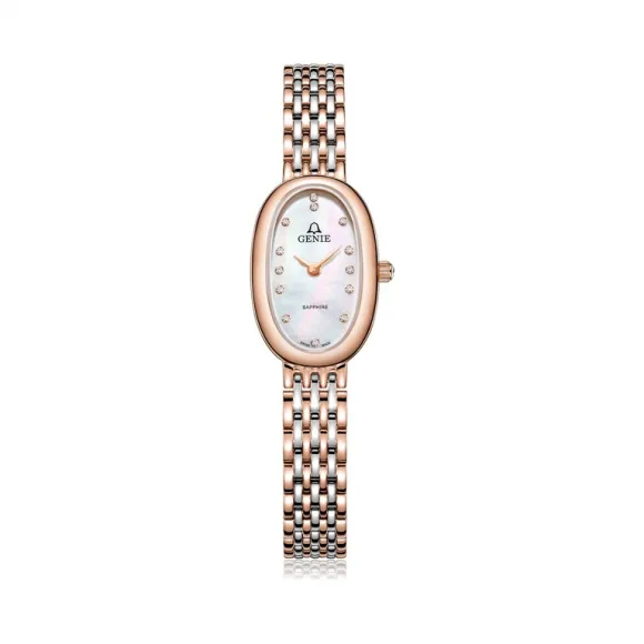 爵尼/Genie 美莱系列 316L精钢 18x33mm 石英机芯 女表 GNQ-T2030L-QWR