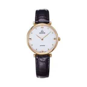 爵尼/Genie 卡拉米洛系列 316L精钢 29mm 石英机芯 女表 GNQ-T2033L-LGW