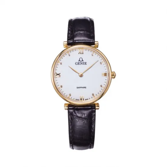 爵尼/Genie 卡拉米洛系列 316L精钢 29mm 石英机芯 女表 GNQ-T2033L-LGW
