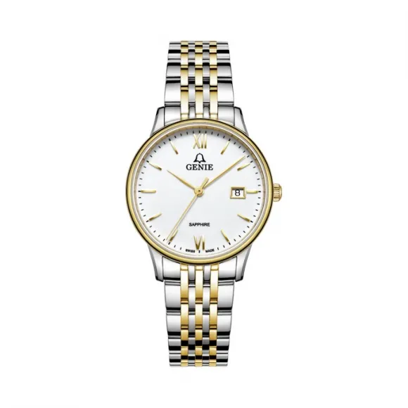 爵尼/Genie 塞贝娜系列 316L精钢 29mm 石英机芯 女表 GNQ-T2038L-GW