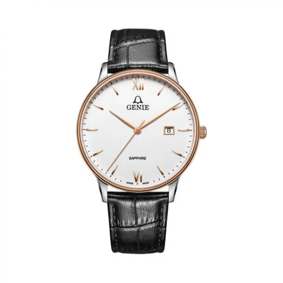 爵尼/Genie 塞贝娜系列 316L精钢 40mm 石英机芯 男表 GNQ-T2038M-LRW