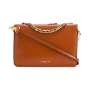 纪梵希/Givenchy 啡色 牛皮/羊皮 女款 手提包 BB50A7B07L204