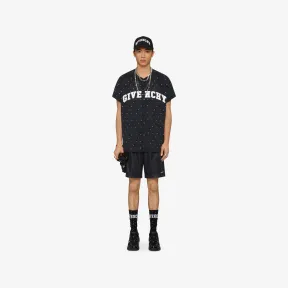 纪梵希/Givenchy GIVENCHY College超大版型铆钉棒球衫 BM60XH3YEK-001