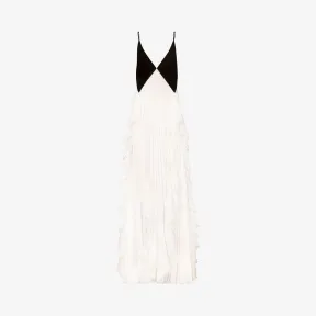 纪梵希/Givenchy 女士 丝绒真丝褶裥晚礼裙 BW20AB10WE-004
