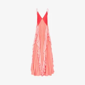 纪梵希/Givenchy 丝绒真丝褶裥晚礼裙 BW20AB10WE-600