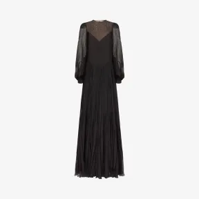 纪梵希/Givenchy 女士 刺绣褶裥真丝晚礼裙 BW20B11037-001