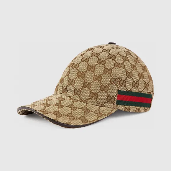 古驰/Gucci 饰条纹织带GG帆布棒球帽200035-KQWBG-9791-小迈步海淘品牌官网