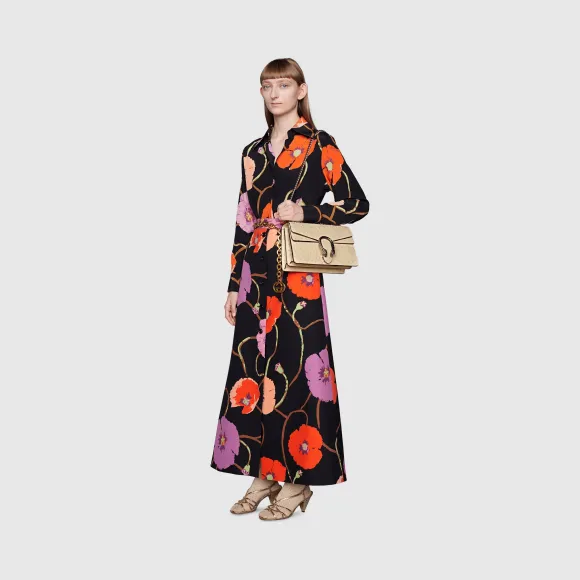 古驰/Gucci Dionysus系列鸵鸟皮小号肩背包400249-EY0IN-9585-小