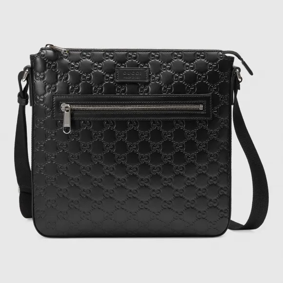 古驰/Gucci Gucci Signature皮革邮差包 406408 CWCBN 1000